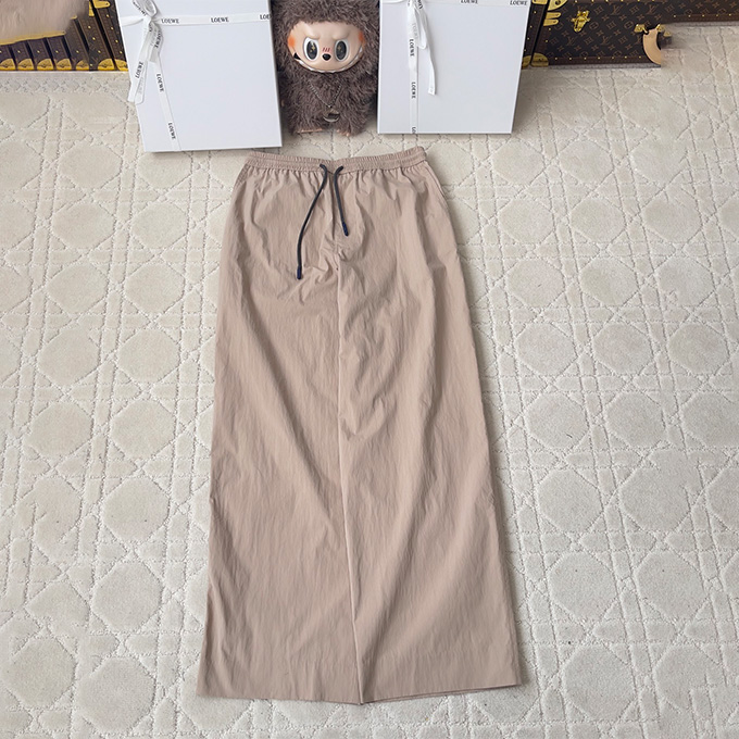 loewe embroidered logo drawstring wide‑leg trousers